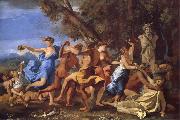 Nicolas Poussin A Bacchanalian Revel Befroe a Term of Pan Germany oil painting artist